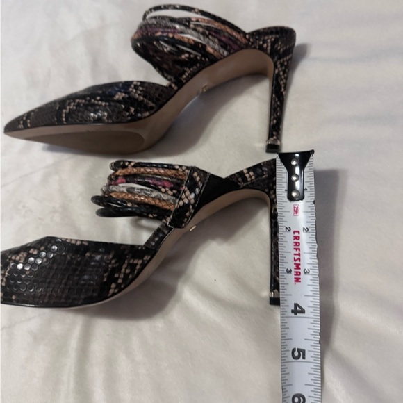 Kenneth Cole Riley 85 mule heel snakeskin embossed leather size 8.5 pointy toe - Picture 10 of 10